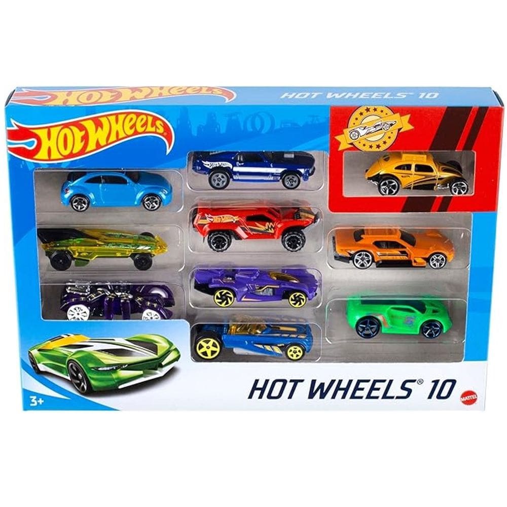 Hot Wheels Pacote 10 Carros - Mattel