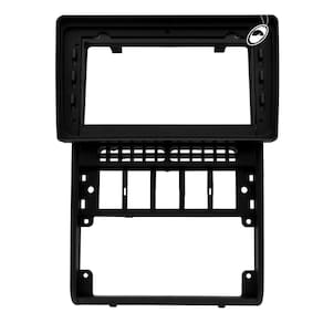 Moldura De Painel 2 Din 9" Polegadas Tela Flutuante Gol Parati Saveiro G2 Preto