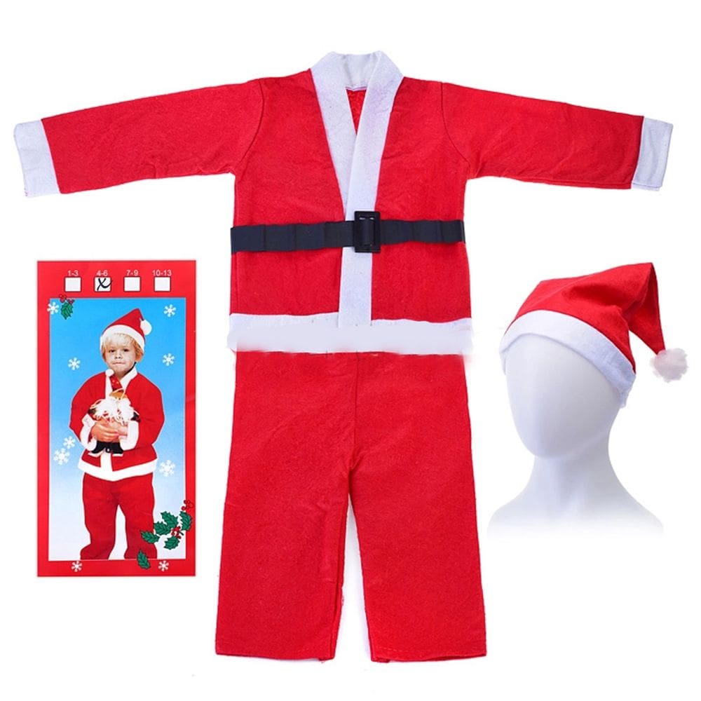 Roupa Papai Noel Infantil Natal Natalino Fantasia Completa Criança Merry Christimas Festa Fim de Ano