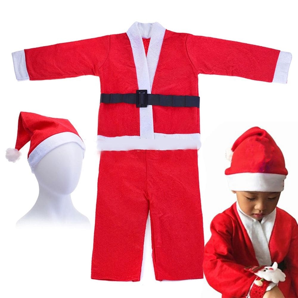 Roupa Infantil Papai Noel Fantasia Criança Natalino Natal Festa Comemoraçao Evento Advento Fim de Ano
