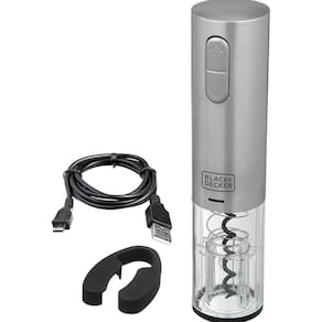 Saca Rolha Abridor de Vinho Inox W10 Bivolt Recarregável LED Black&Decker W10
