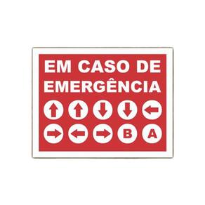 Placa Decorativa - Em Caso De Emergência