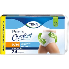 Roupa Íntima Tena Pants Confort P/M 24 Unidades Embalagem Econômica