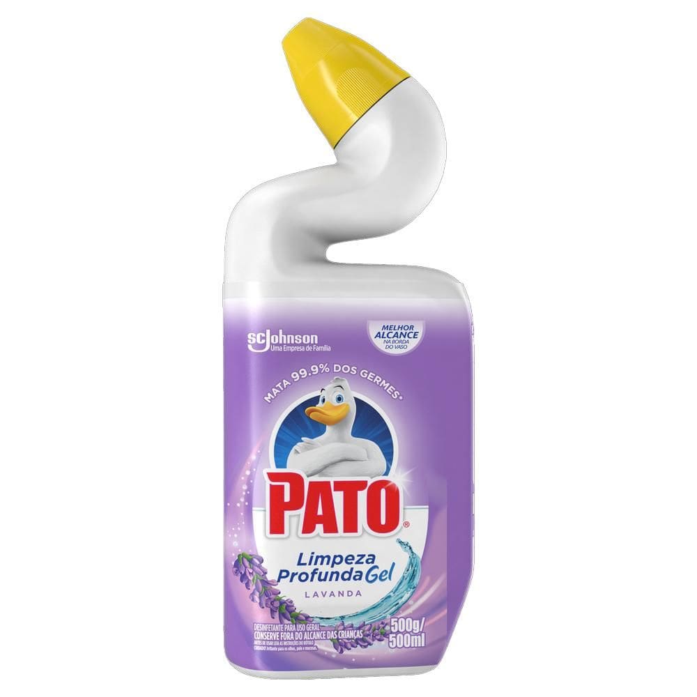 Desinfetante Gel Uso Geral Lavanda Pato Limpeza Profunda Squeeze 500ml