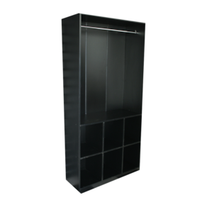 Armário Estante Colmeia Com 6 Nichos + 01 Cabideiro Ideal para Loja Closet Roupas Organizador - cód. 100