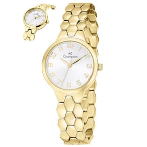 Relógio Champion Feminino Ref: Cf24546h Fashion Dourado