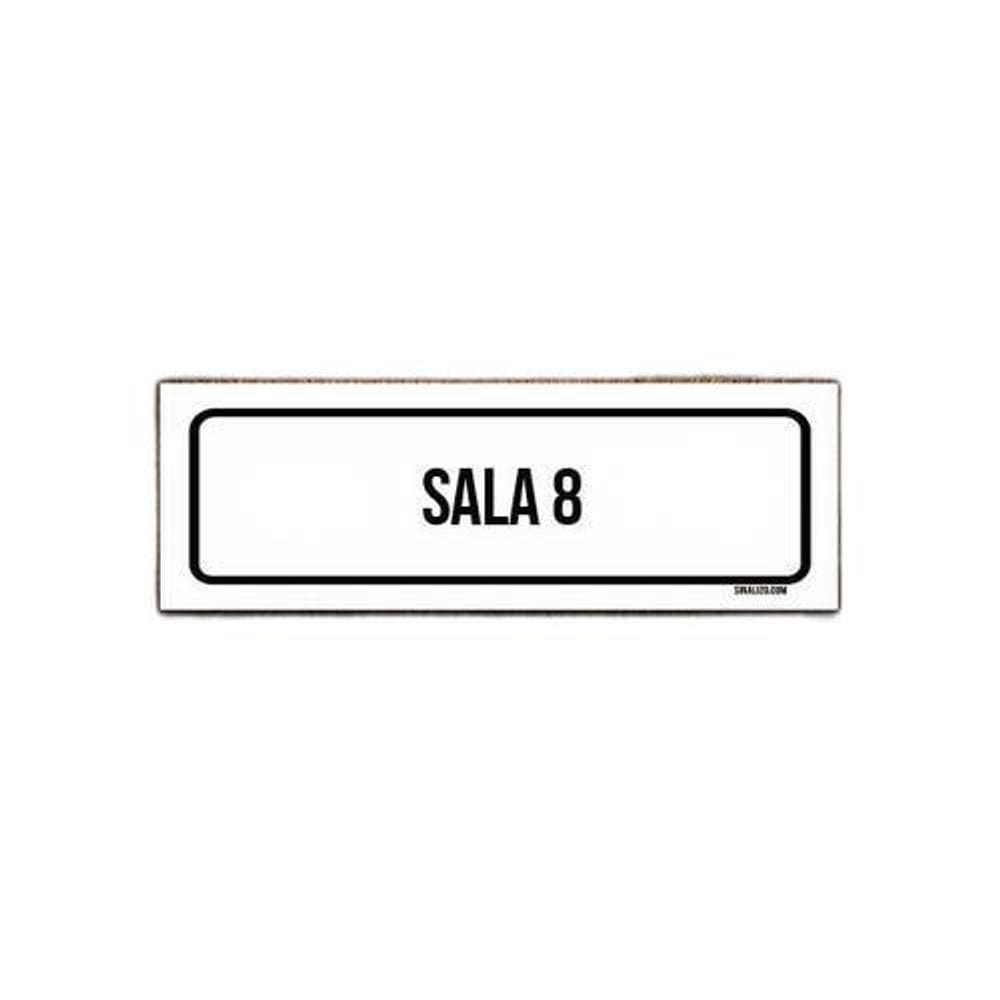 Placa De Sinalização Setor - Sala 8 23X9