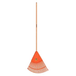 Vassoura Plástica Jardim c/Cabo 26 Dentes Laranja TRAMONTINA