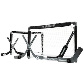 Conjunto de metas de mini hóquei Franklin Sports NHL Black - 2 gols