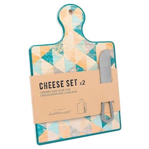 Conjunto 2pçs para Servir com Tábua e Faca Prata Cerâmica 5466 - Lyor