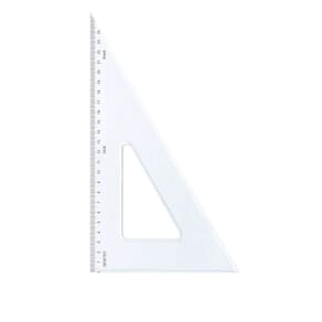 Esquadro Acrílico Trident 60° 28Cm Com Escala Ref 1628