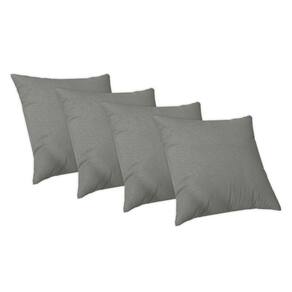Jogo 4 Capas De Almofada 50 x 50cm Para Sofá Capri Luxo Cinza