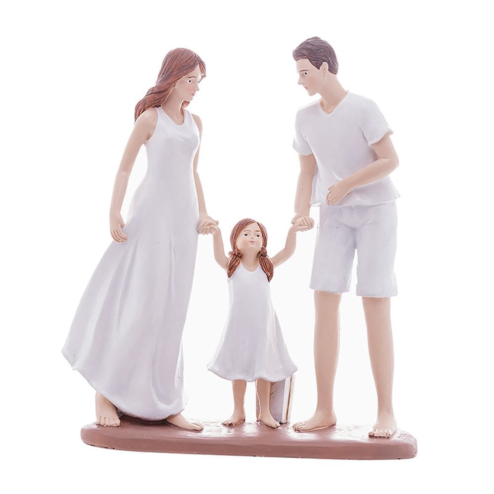 Figura Decorativa Família de Resina 19x23,5cm 61497 - Wolff