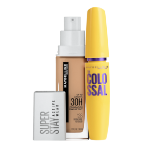 Kit Maybelline The Colossal + Superstay Active Wear 128 Warm Nude (2 Produtos)