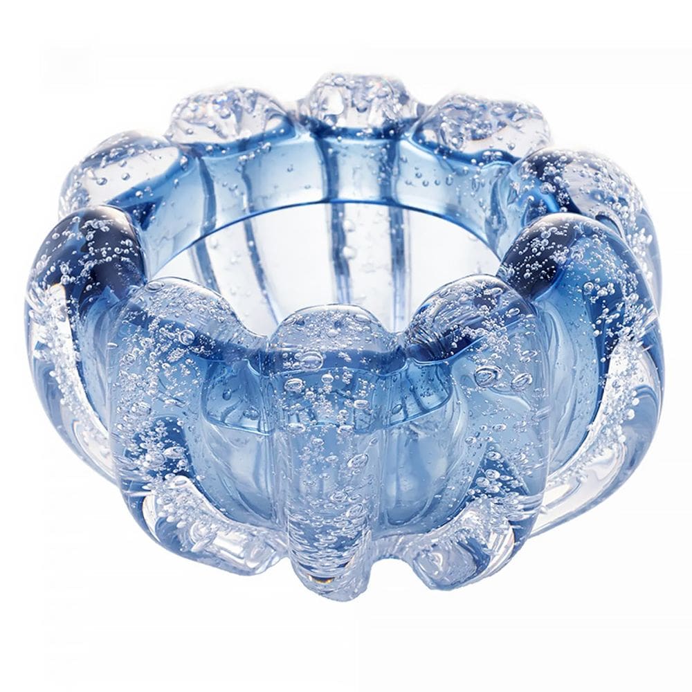 Centro de Mesa Italy Azul 16x8cm Vidro 4876 - Lyor