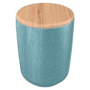 Porta Algodão Com Tampa Osaka Azul Marmorizado PAO300AZMF - Ou