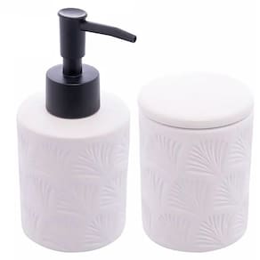 Conjunto 2pçs para Banheiro de Cerâmica Leaf Branco 29560 - Wolff