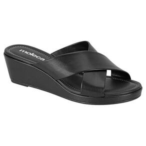 Tamanco Feminino Anabela Tiras Cruzadas Moleca 5512.100