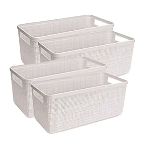 Cesto Organizador Juta Alongada Rattan Plástico Resistente