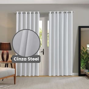 Cortina Blackout 100% Confort 4,2 X 2,3 - Bella Janela Cinza