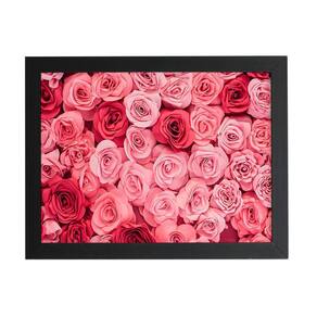 Quadro Rosas Vermelhas Fotografia Moldura Preta 60X40Cm