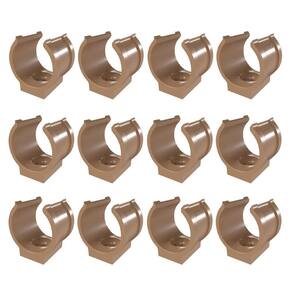 Kit 12 Abraçadeira Impacto Cano 25Mm 3/4`` Marrom Estrela