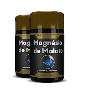 2X Magnesio De Malato Premium 60 Caps Hf Suplementos