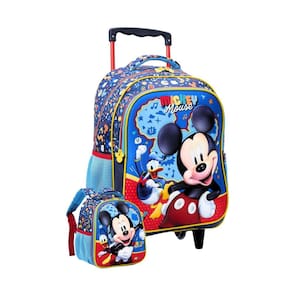 Kit Escolar Mochila Rodinha +Lancheira Mickey Mouse