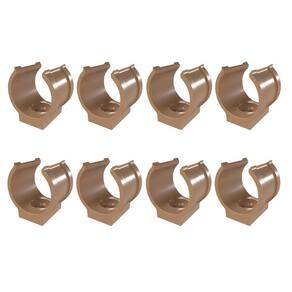 Kit 8 Abraçadeira Impacto Cano 25Mm 3/4`` Marrom Estrela