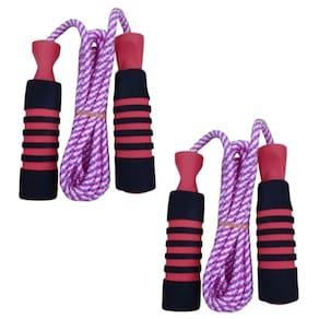 2 Corda Pular Funcional Treino Cross Fitness Jump Vermelho