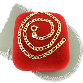 Pulseira Masculina 24Cm 3Mm Largura Folheado Ouro Pl475G