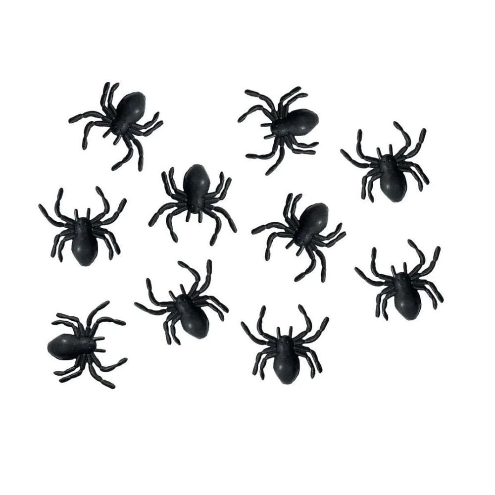 Mini Aranhas Pretas Decoração de Halloween 20 Unidades