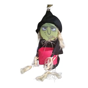 Decoração Bruxa Halloween com Cachepot - 1 Unidade