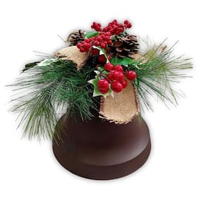 Enfeite para Pendurar Sino de Natal Marrom - 25cm x 25cm