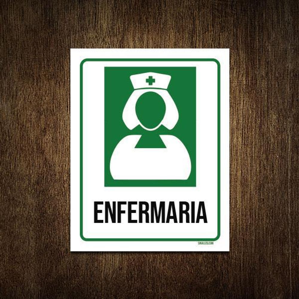 Placa Sinalização Hospitalar Enfermaria 27X35