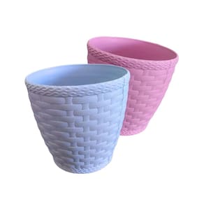 Vaso Redondo Rattan Decorativo Color 750ml - 11cm x 11cm