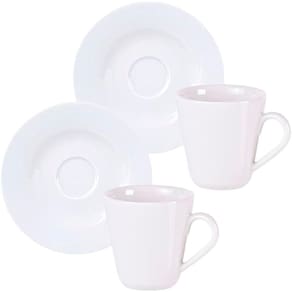 Kit Jogo Xicaras 4 Pessoas 4pçs Aba Larga Tramontina 170ml