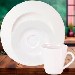 Kit Jogo Café Lanche 24peças 12 Pessoas Aba Larga Tramontina