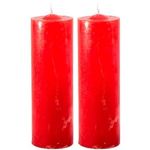 Kit 8 Velas 7 Dias Votiva Clássica Vermelha Decorativa 15cm
