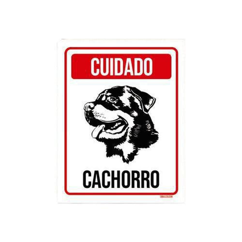 Kit 5 Placas Cuidado Cachorro Rottweiler 3