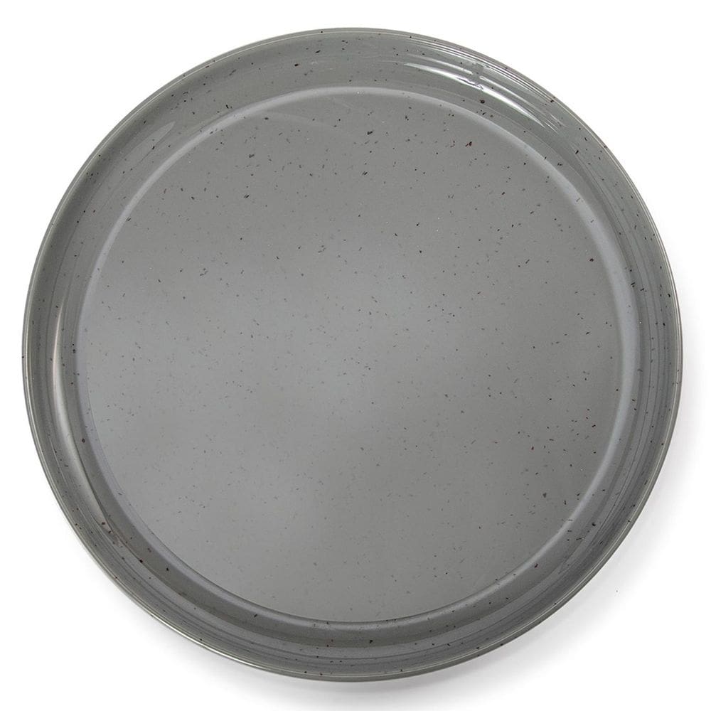 Prato de Sobremesa Goumet Mix 20 cm Melamina Cinza Areia