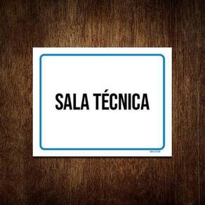 Kit 3 Placas Ambiente Sinalização Setor Sala Técnica