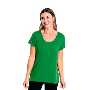 Blusa Feminina Rovitex Viscotorcion Com Bolso