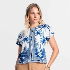 Blusa Feminina Poly Estampada Endless