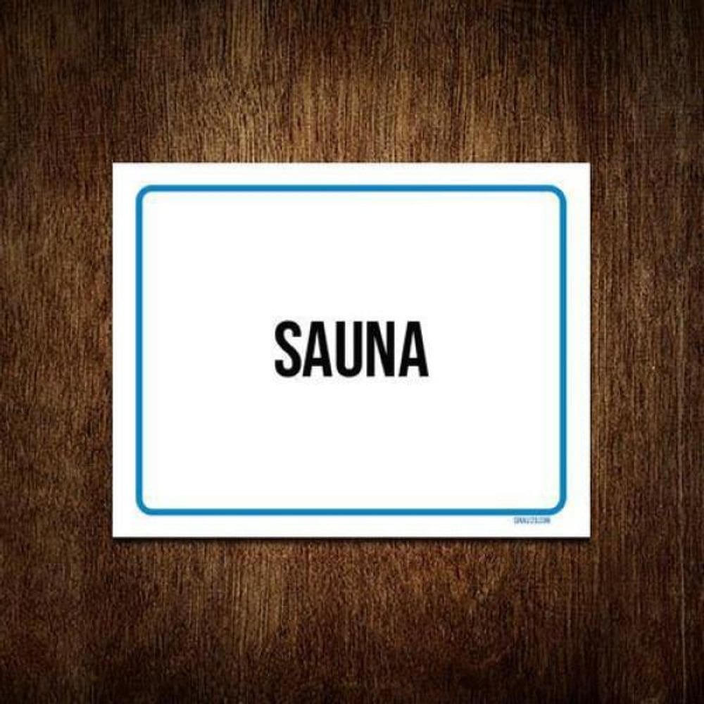 Kit 10 Placas Ambiente Sinalização Setor Sauna