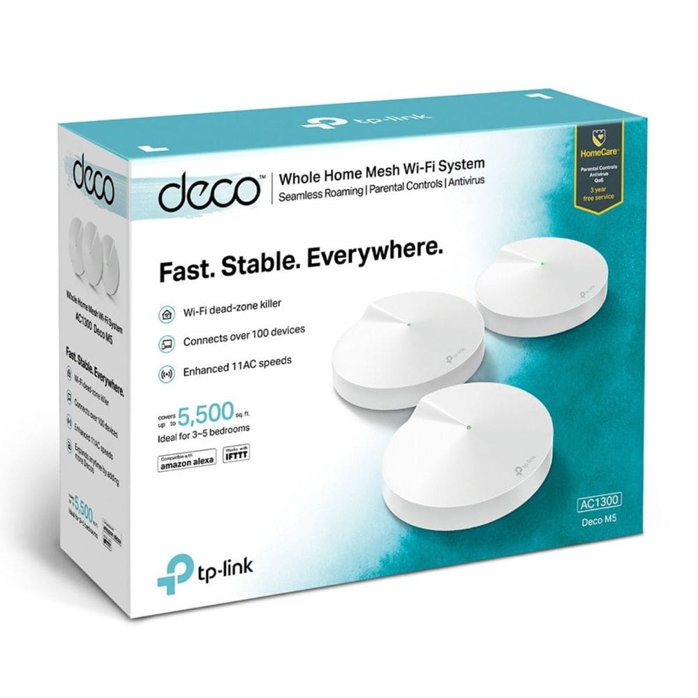 Kit 3 Roteador Wifi Tp-link Rede Mesh Ac1300 Mbps Deco-m5