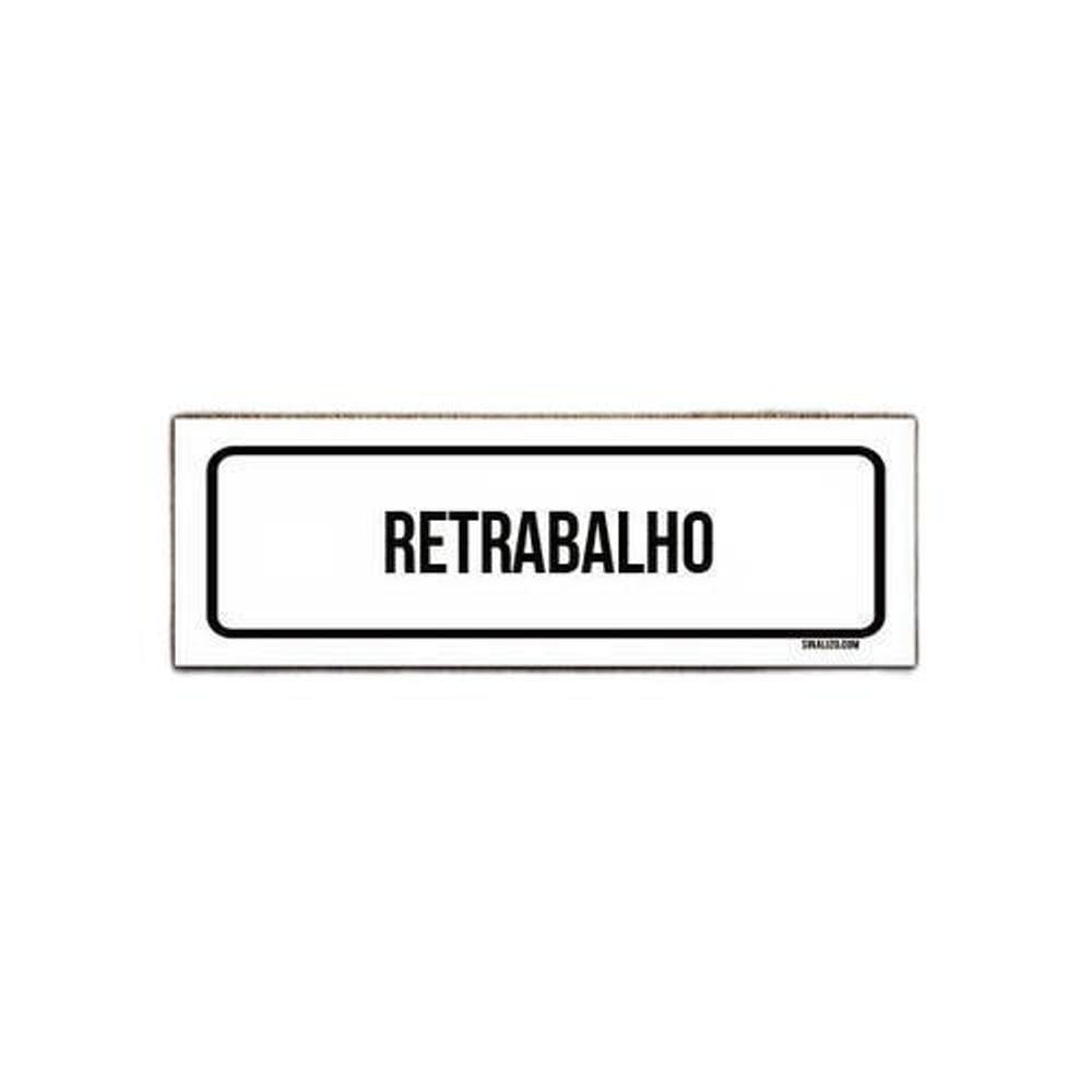Placa De Sinalização Setor - Retrabalho 23X9