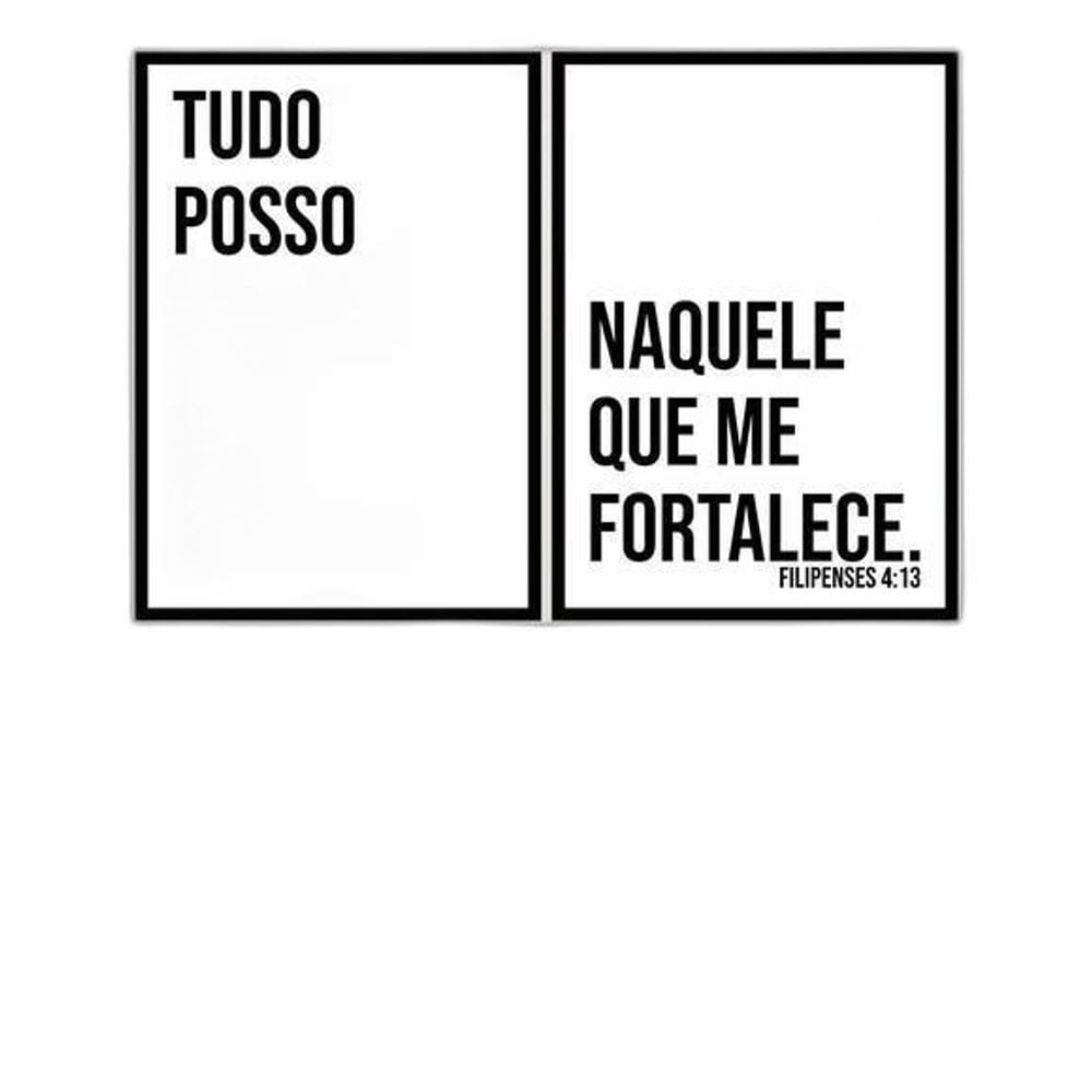 Kit 3 Quadros Entrego Aceito Confio Agradeço 24X18Cm - Preta