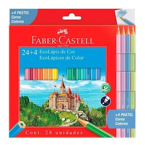 Lápis de Cor Ecolápis 120124+4P 28 Cores - Faber Castell