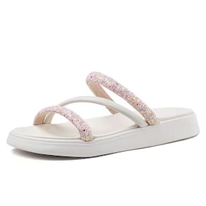 Sandalia Feminina Glitter Leve Conforto Flat Moleca 5469.121